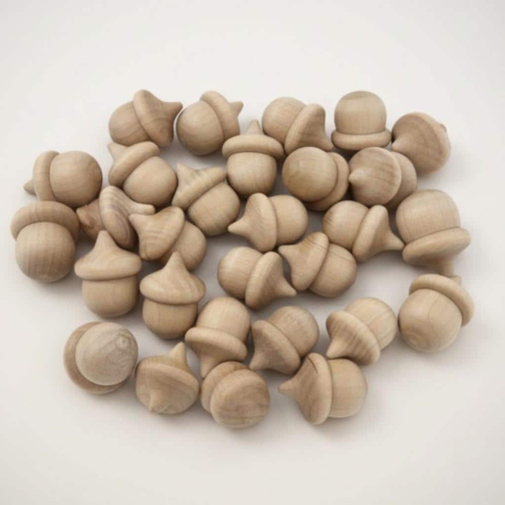 Unfinished Wood Acorn – 100pack Fall Craft Supply Set