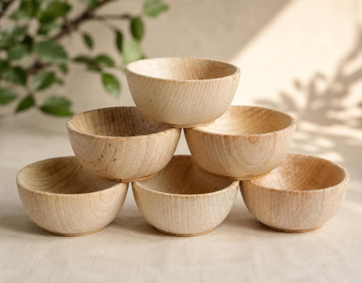 Small Wooden Bowl – Handcrafted Natural Jewelry Dish