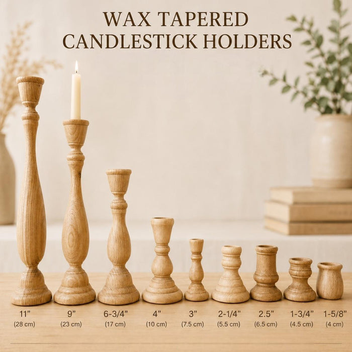 Wooden Candle Holder – Rustic Wedding Centerpiece Farmhouse Taper